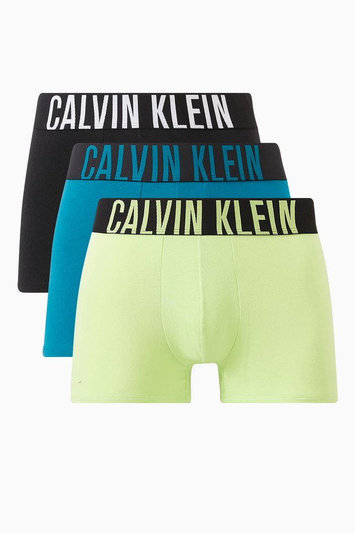 Logo Trunks in Recycled Cotton-blend, Set of 3, Multicolour