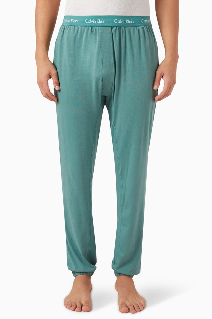 

Pyjama Pants in Stretch Cotton-jersey, Green