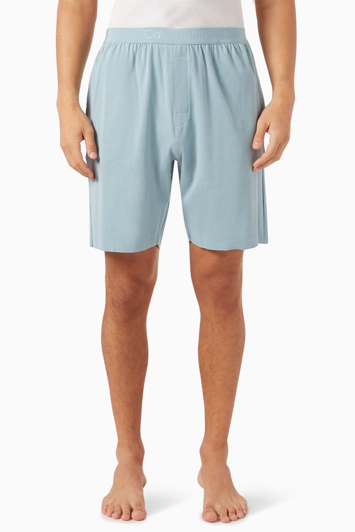 

Pyjama Shorts in Cotton-blend, Blue
