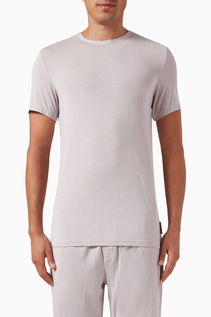 

Crewneck Pyjama Top in Stretch Modal-jersey, Neutral