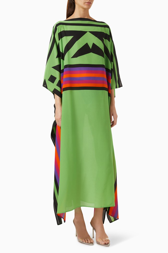 

Dolores Maxi Dress in Silk-crepe, Green