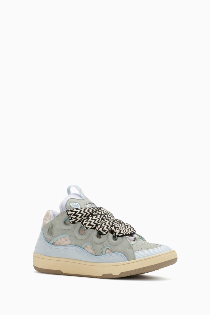 

Curb Sneakers in Leather, Blue