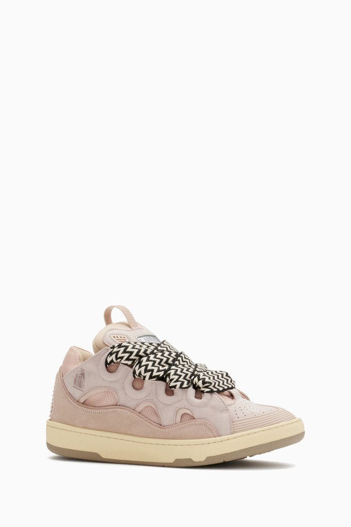 

Curb Sneakers in Leather, Pink