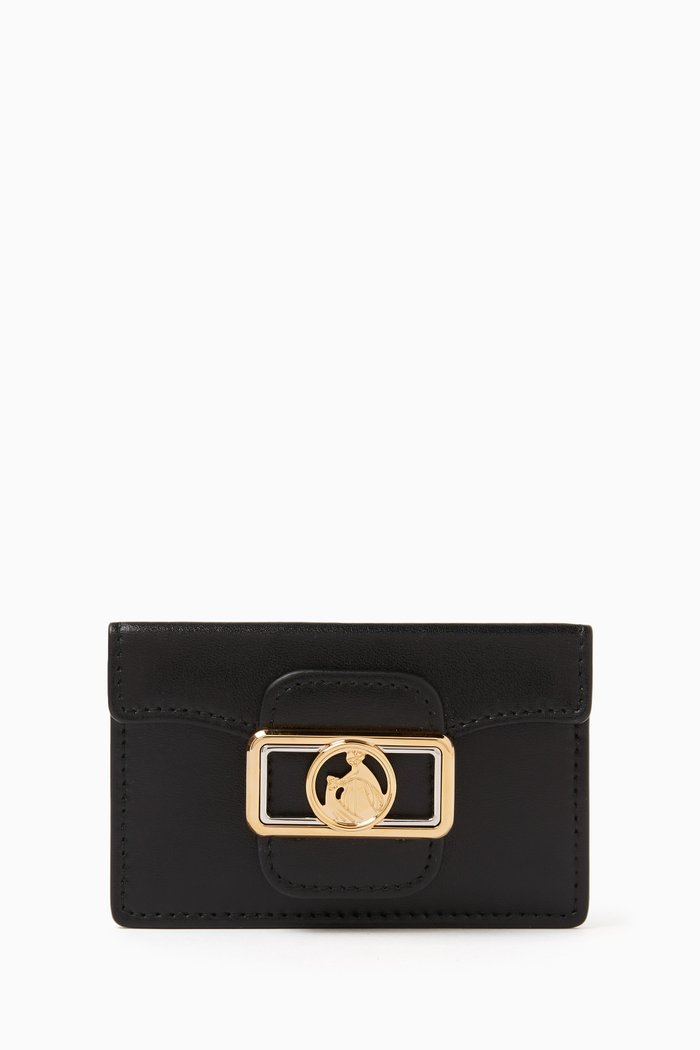 

Pencil Card Holder in Shiny Leather, Black