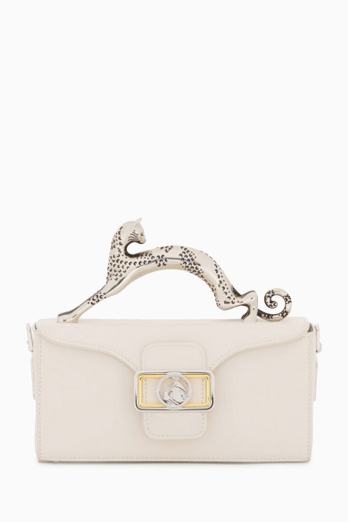 

Nano Pencil Cat Bag in Matte Leather, Neutral