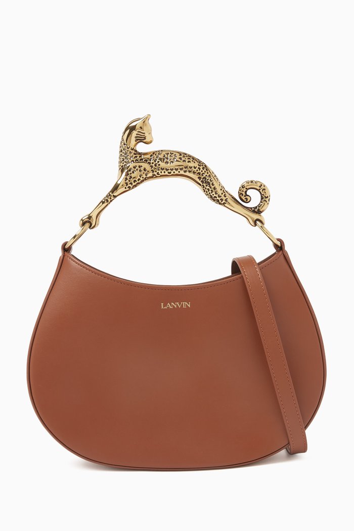 

Small Hobo Cat Bag in Calfskin Leather, Neutral