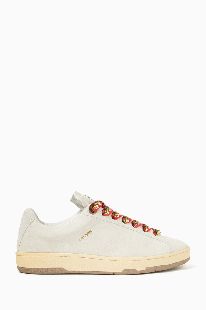 

Curb Lite Low-top Sneakers in Suede, White
