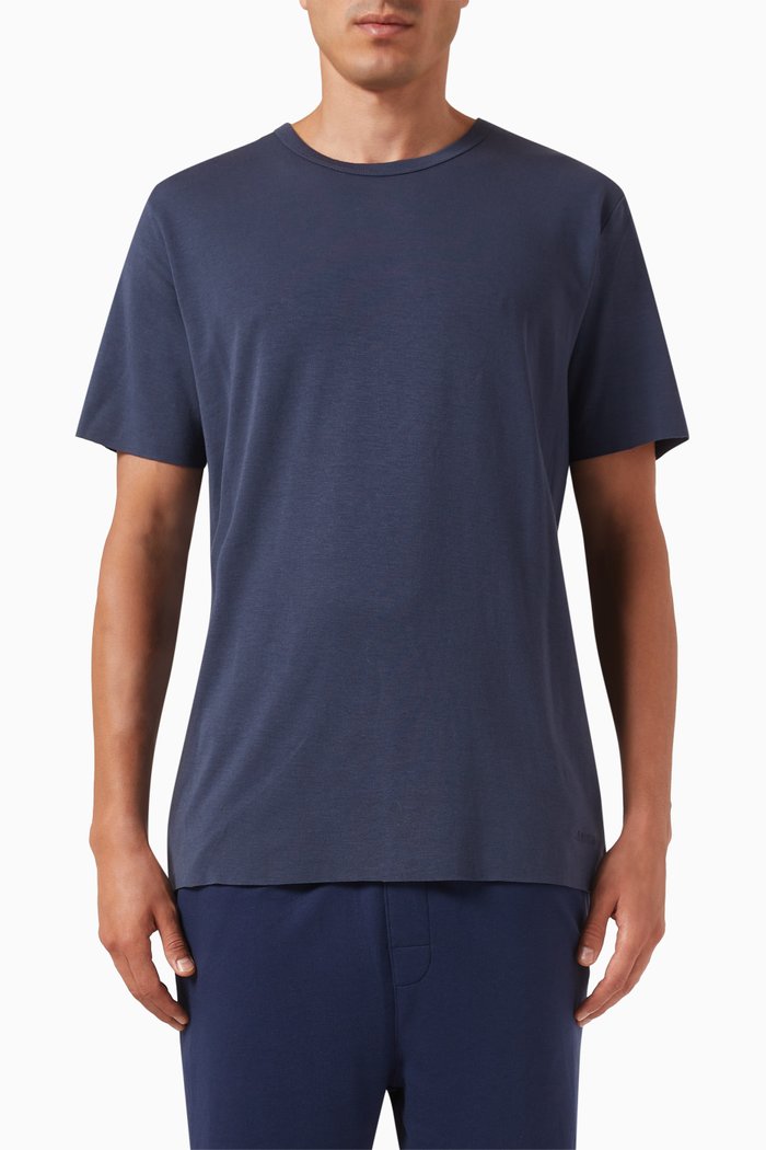 

Pyjama T-shirt in Cotton-blend, Blue