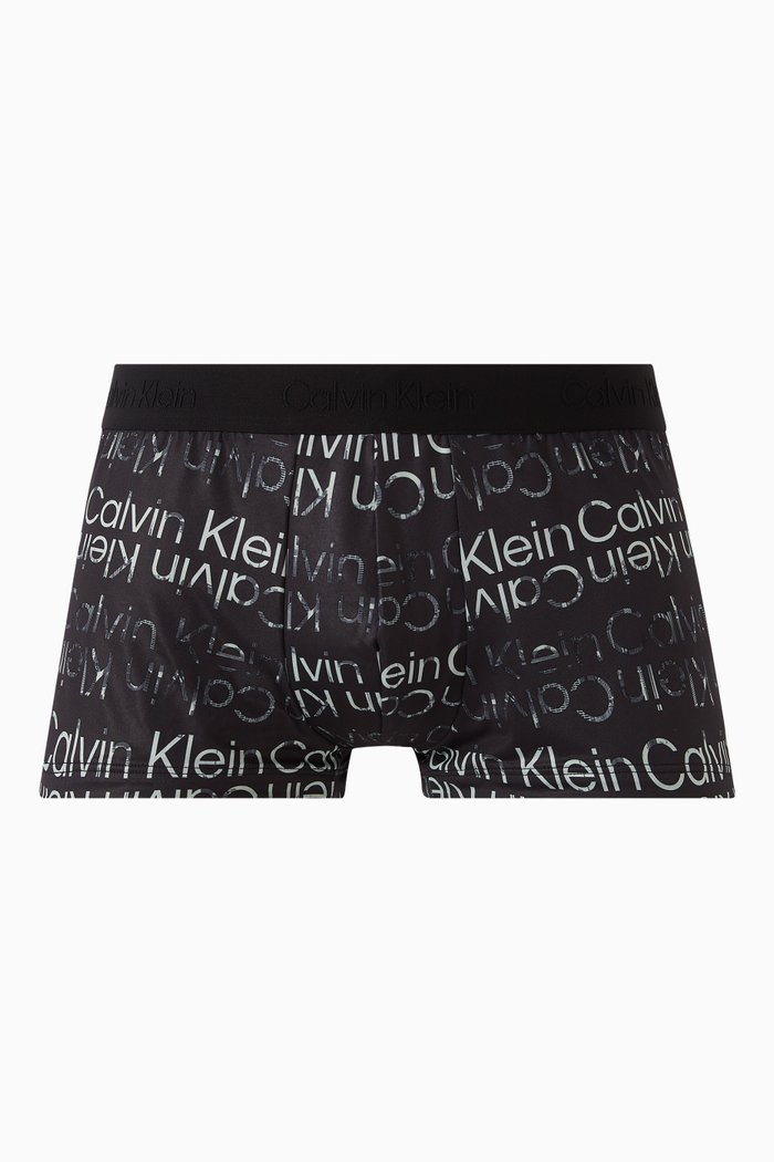 

Low-rise Logo Trunks in Microfibre-jersey, Black