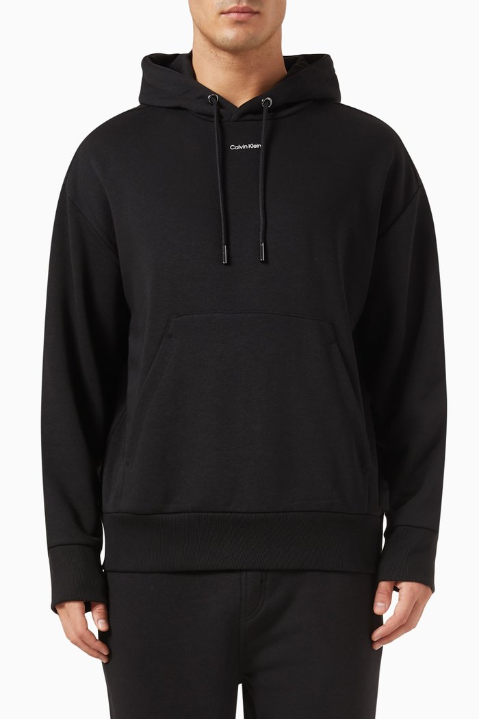 

Nano Logo Hoodie in Cotton, Black