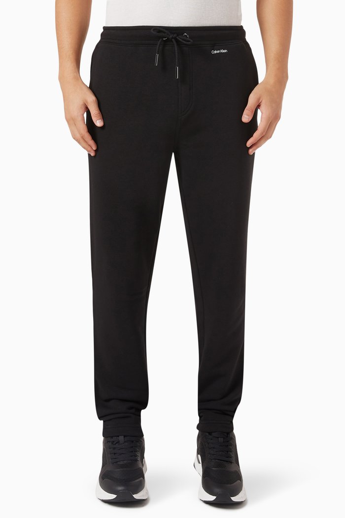 

Nano Logo Cropped Joggers in Fleece, Black