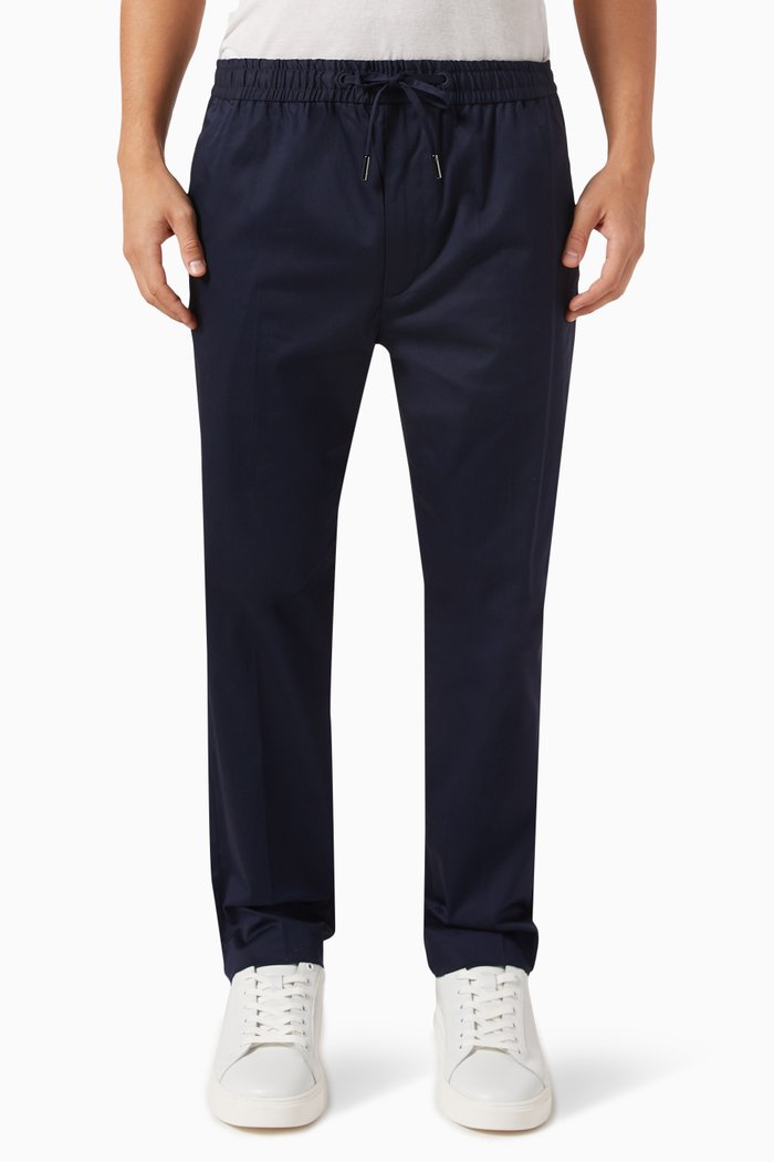 

Slim Joggers in Cotton Sateen, Blue