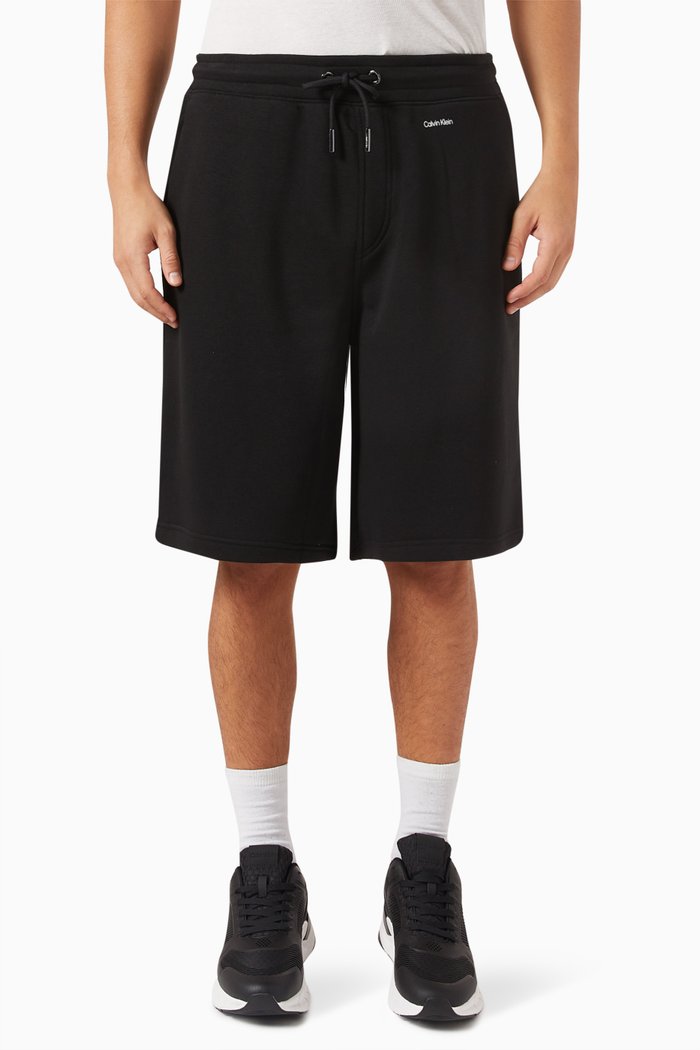 

Nano Logo Jogger Shorts in Cotton-blend, Black