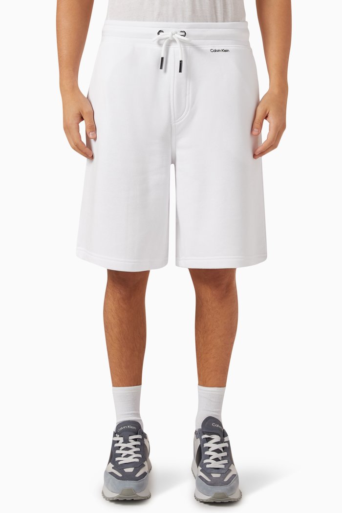 

Nano Logo Jogger Shorts in Cotton-blend, White