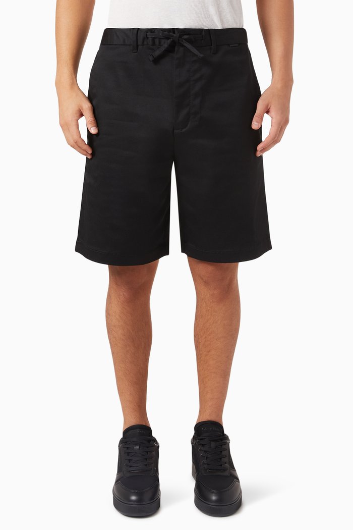 

Relaxed Coolmax Shorts in Cotton, Black