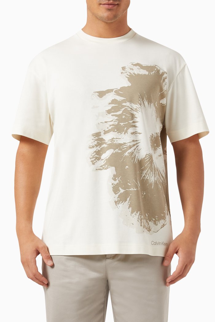 

Night Flower T-shirt in Organic-cotton, White