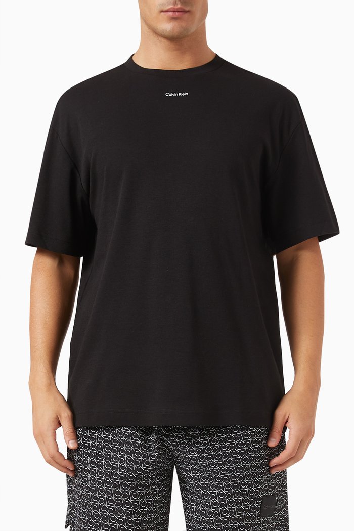 

Nano Logo T-shirt in Cotton, Black