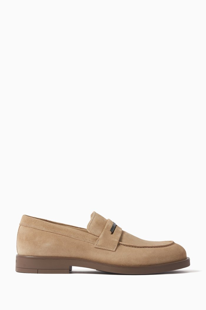 

Loafers in Suede, Neutral