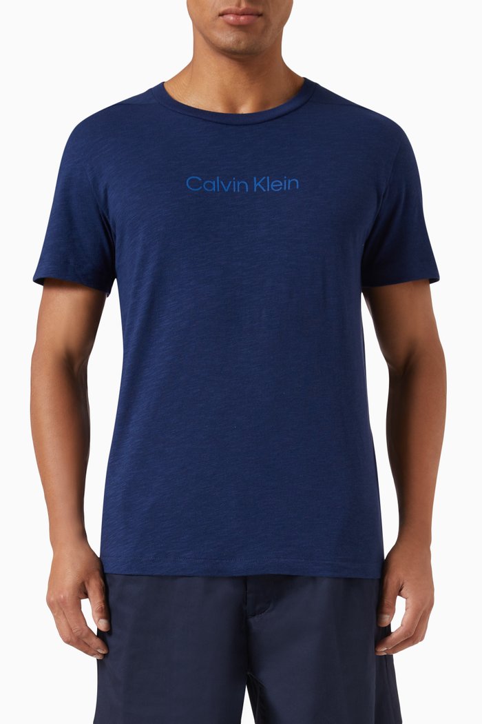 

Logo T-shirt in Cotton-blend, Blue