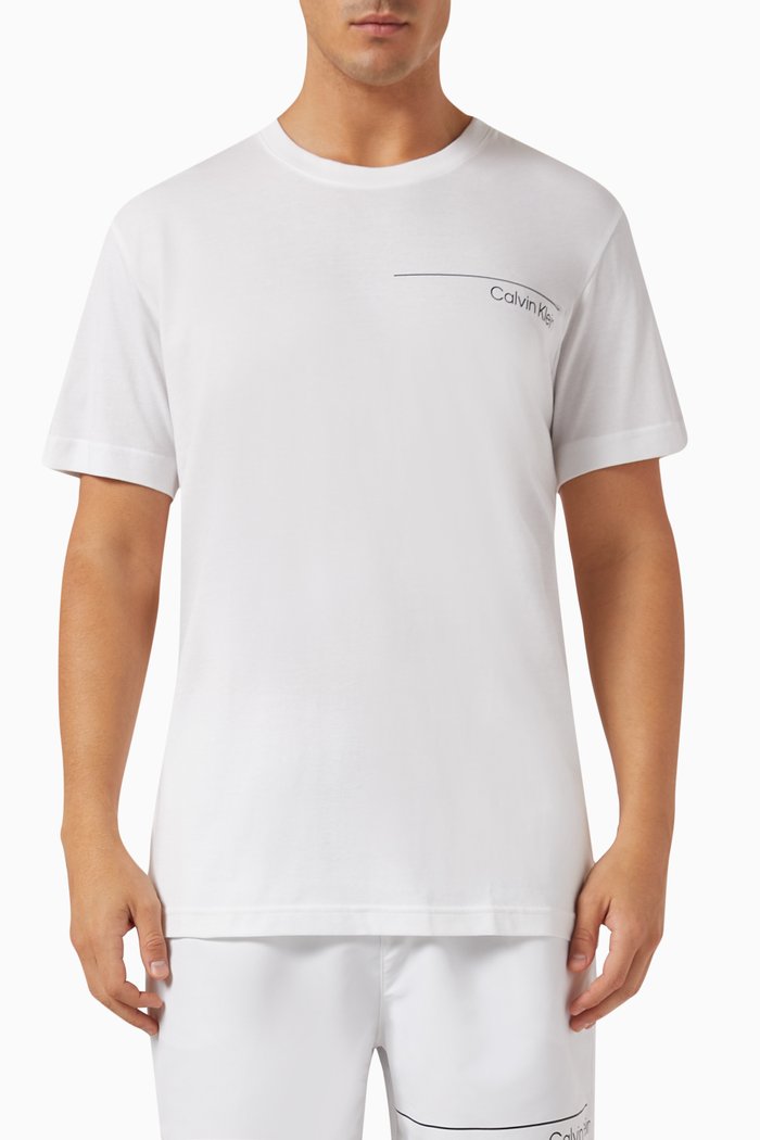 

Crew Neck Logo T-shirt in Cotton, White
