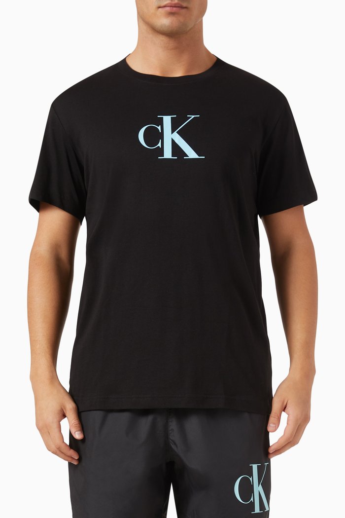 

Logo Print T-shirt in Cotton, Black