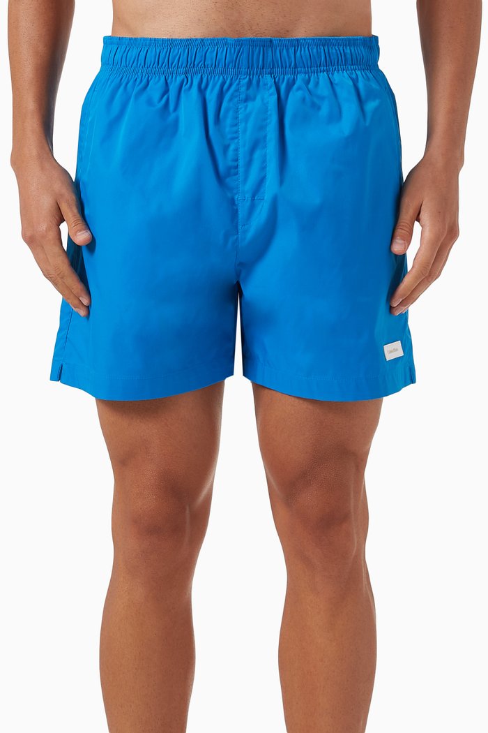 

Medium Drawstring Swim Shorts in Recycled Polyester, Blue