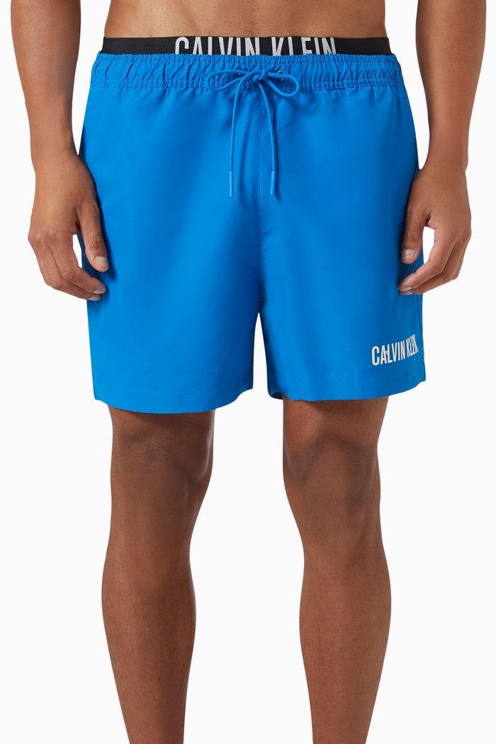 

Intense Power Double Waistband Swim Shorts, Blue