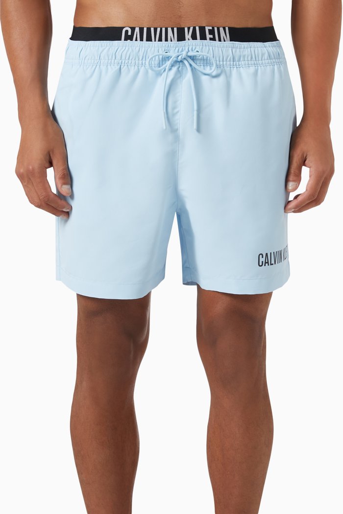 

Intense Power Double Waistband Swim Shorts, Blue