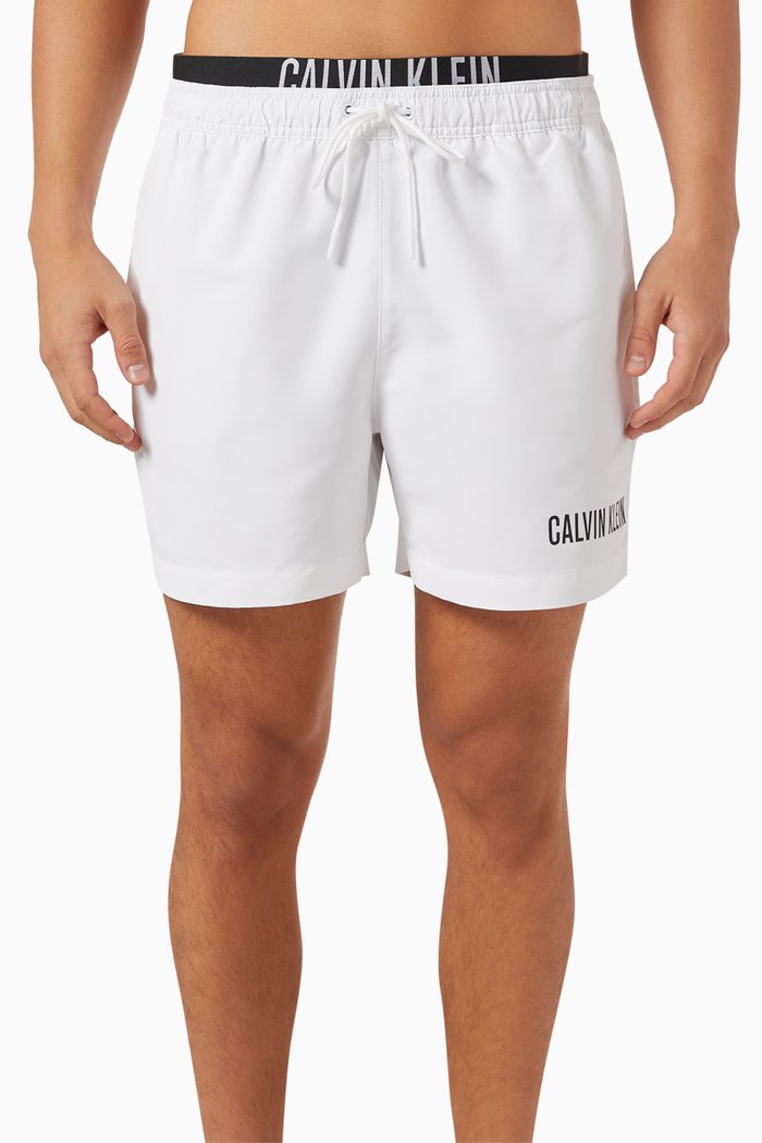 

Intense Power Double Waistband Swim Shorts, White