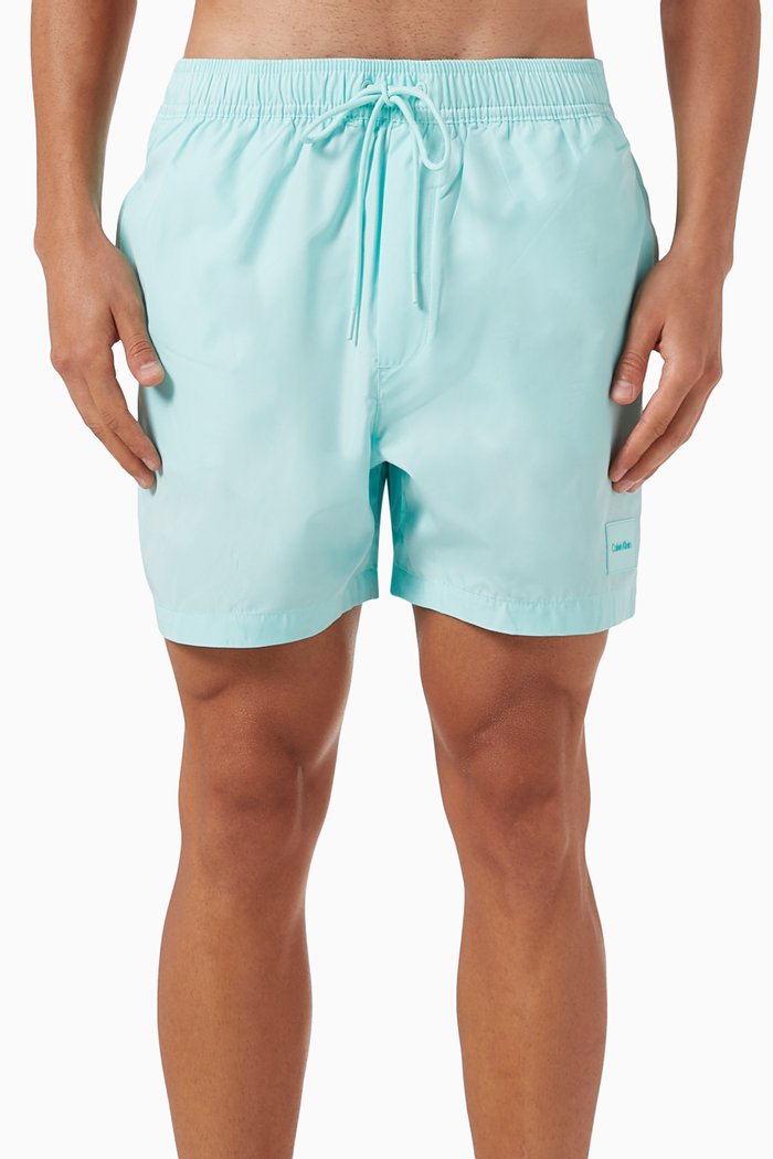 

Medium Drawstring Swim Shorts in Recycled Polyester, Blue