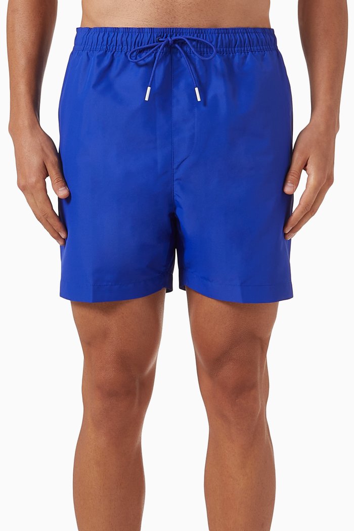 

Medium Drawstring Swim Shorts in Recycled Polyester, Blue
