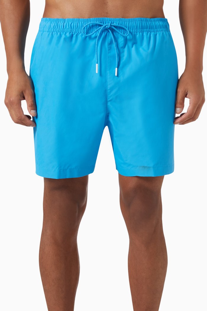 

Medium Drawstring Swim Shorts in Recycled Polyester, Blue