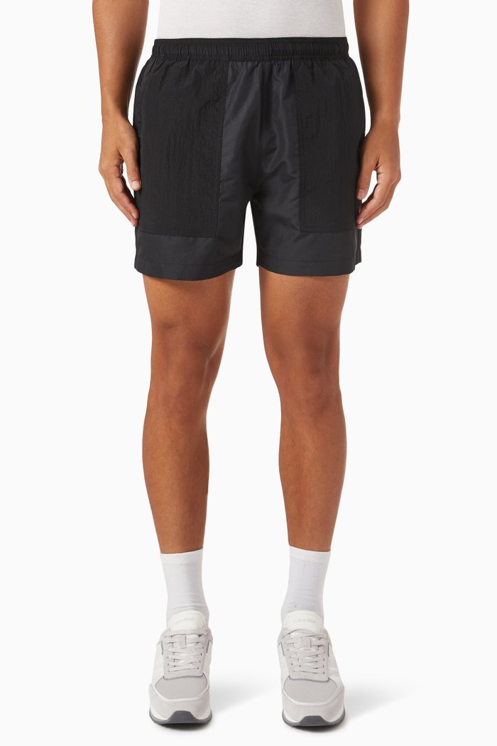 

Medium Ripstop Drawstring Swim Shorts in Nylon, Black