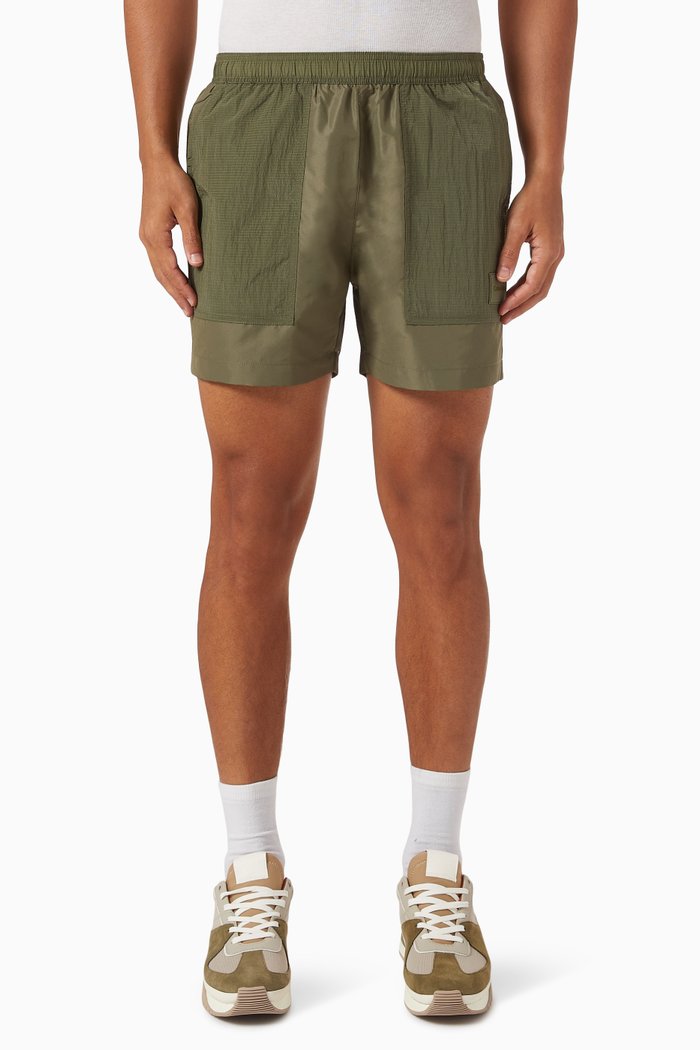 

Medium Ripstop Drawstring Swim Shorts in Nylon, Green