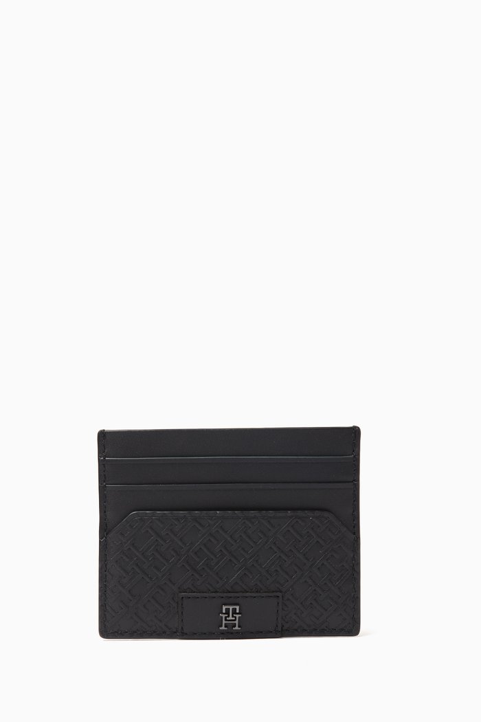 

Logo Cc Holder in Leather, Black