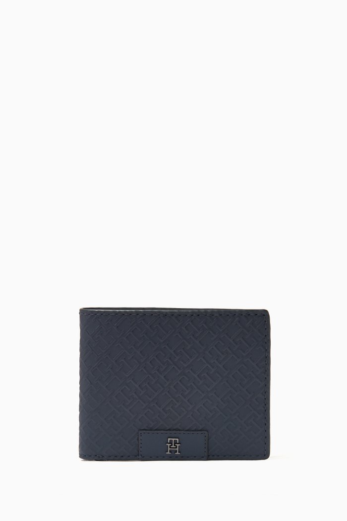 

Monogram Small Credit Card Wallet in Leather, Blue