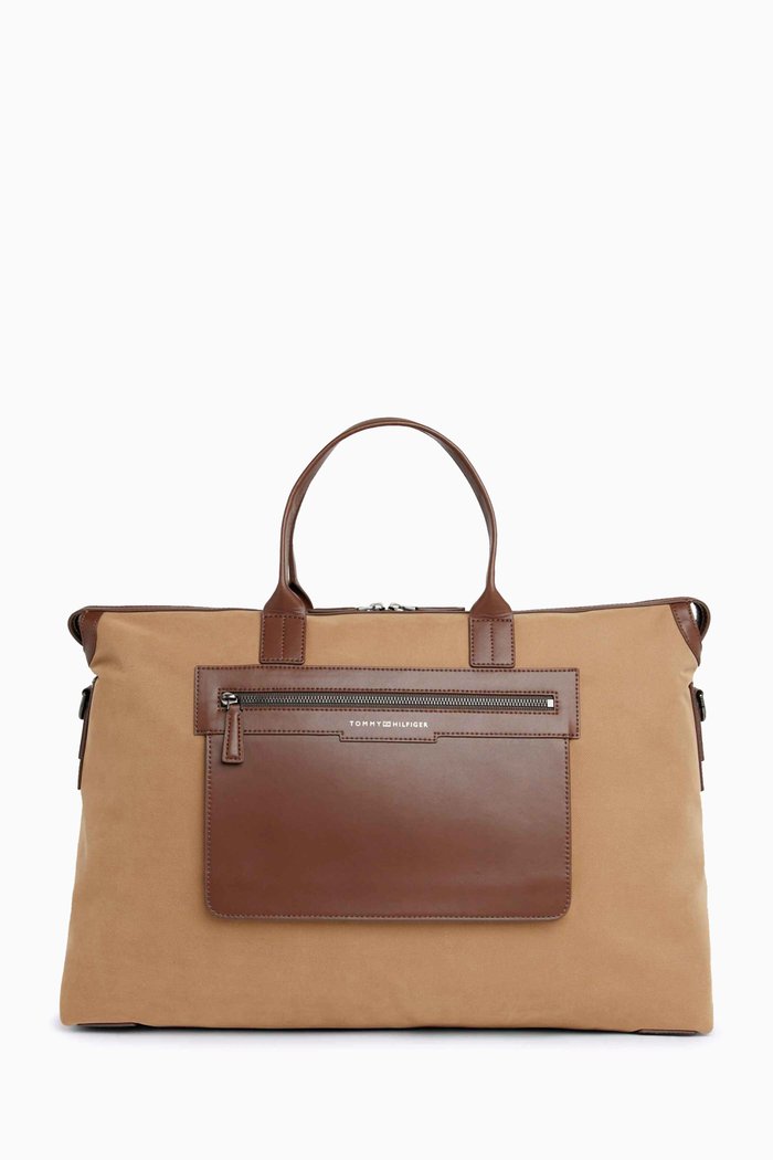 Classics Duffel Bag in Canvas & Leather-trim, Neutral