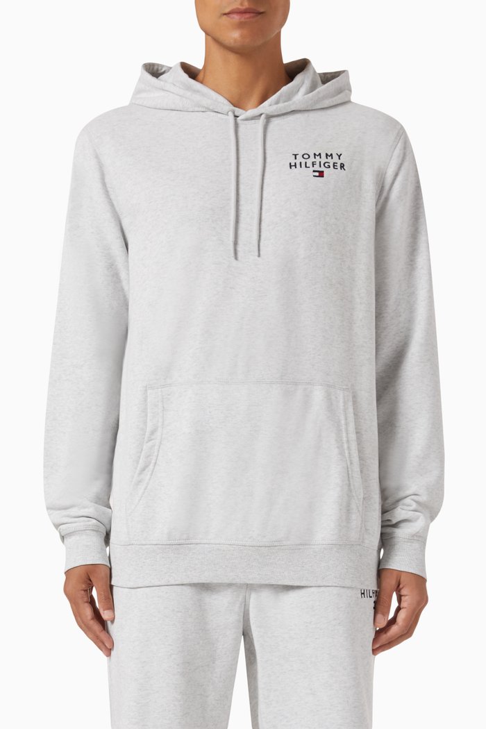 

Original Logo Lounge Hoodie in Cotton-blend, Grey