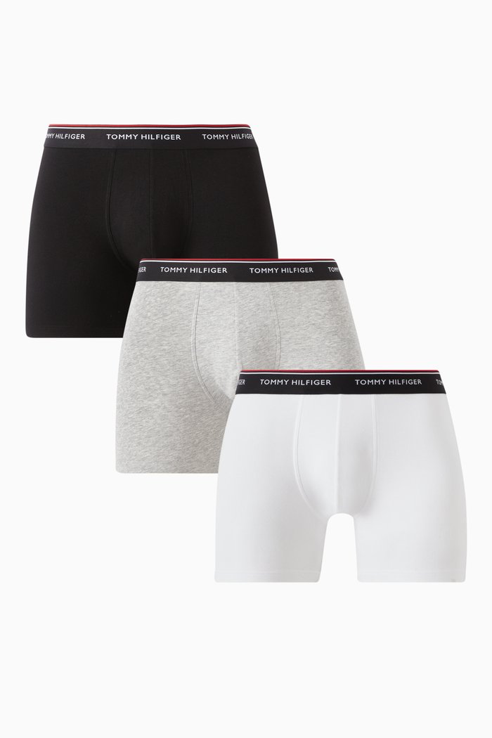 

Logo Boxer Briefs in Cotton, Pack of 3, Multicolour