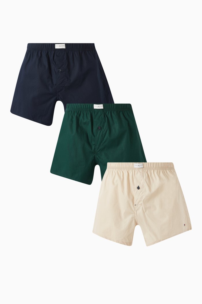 

Logo Boxers in Cotton, Pack of 3, Multicolour