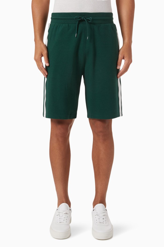 

Established Logo Tape Lounge Shorts in Cotton, Green
