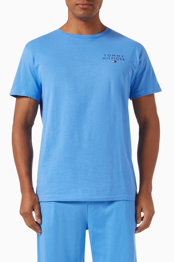 

Logo Lounge T-Shirt in Cotton, Blue