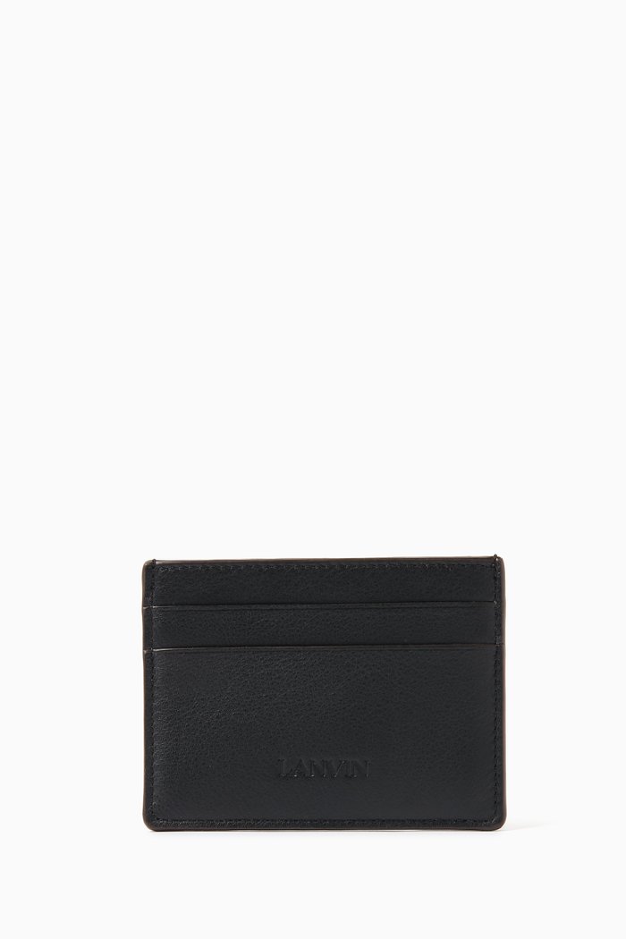 

Hobo Tie Card Holder in Calf Leather, Black