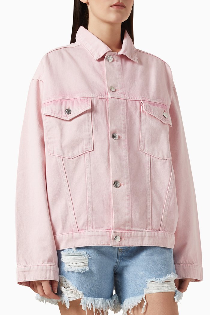 

Boyfriend Oversized Jacket in Denim, Pink