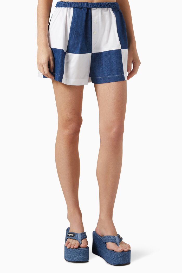 

Patchwork Boxer Shorts in Denim, Multicolour