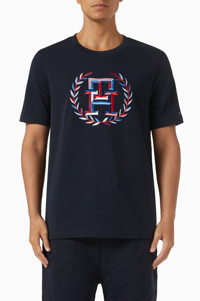 

Archive Crest Logo T-Shirt in Cotton, Blue