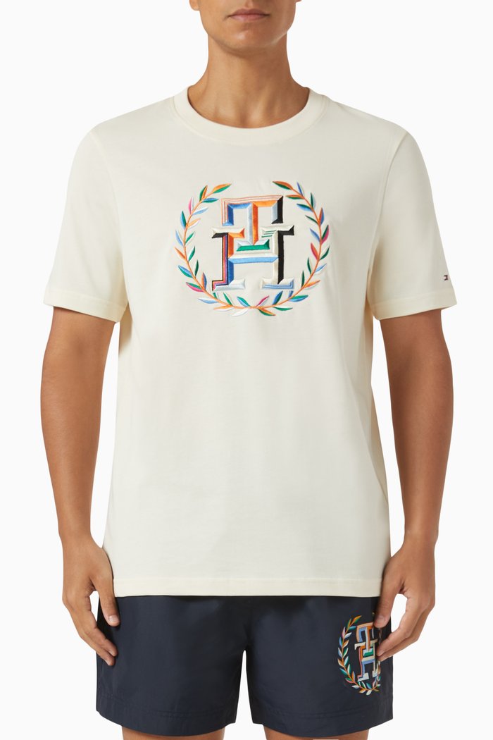 

Archive Crest Logo T-Shirt in Cotton, Neutral
