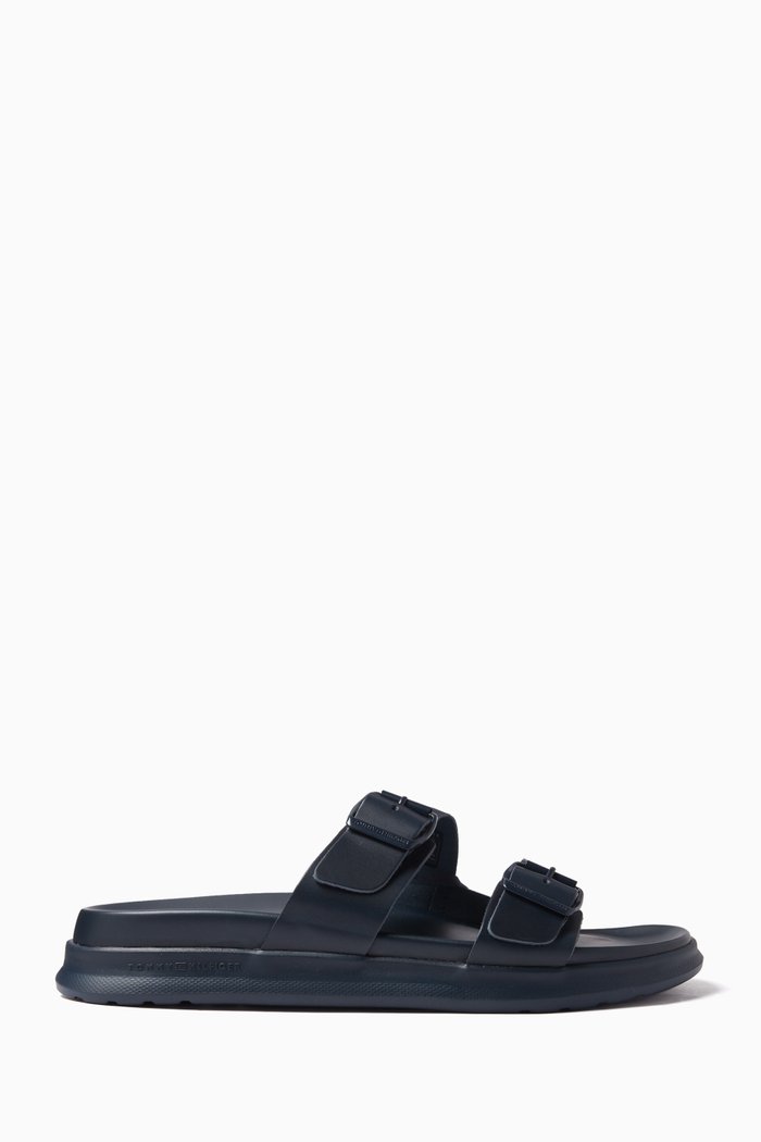 

Buckle Sandals in Leather, Blue