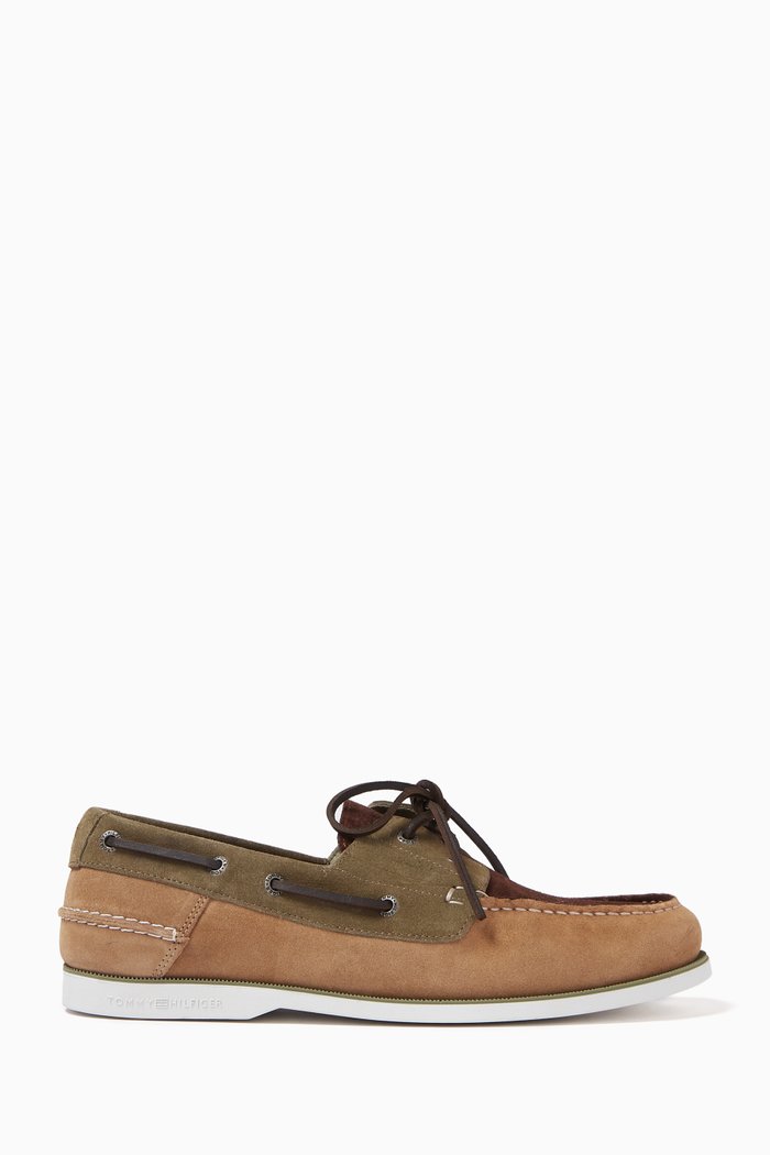 

Boat Shoes in Suede, Green