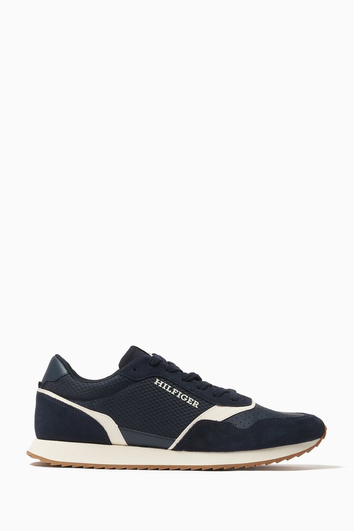 

Runner Sneakers in Leather, Blue